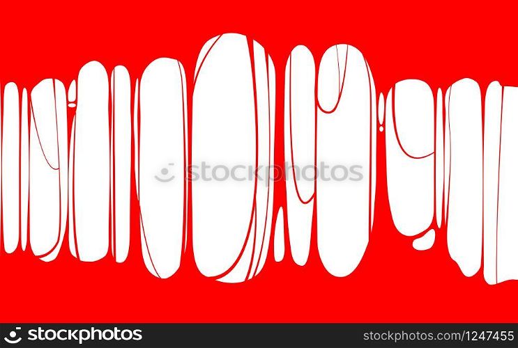 Slime sticky red banner, spittle, snot. Frame of scary zombie, alien slime. Slime sticky red banner, spittle, snot. Frame of scary zombie, alien slime. Cartoon flat slime isolated object. Fiction party design element. Vector, template background, illistration, isolated