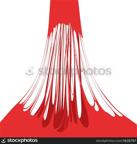 Slime sticky stretched. Red funny squesse, jelly glue liquid substance, tencion, elasticity. Vector illustration background cartoon style isolated. Slime sticky stretched. Red funny squesse, jelly glue liquid substance, tencion, elasticity. Vector illustration