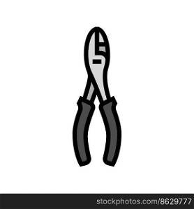 slip joint pliers color icon vector. slip joint pliers sign. isolated symbol illustration. slip joint pliers color icon vector illustration