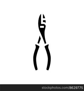 slip joint pliers glyph icon vector. slip joint pliers sign. isolated symbol illustration. slip joint pliers glyph icon vector illustration
