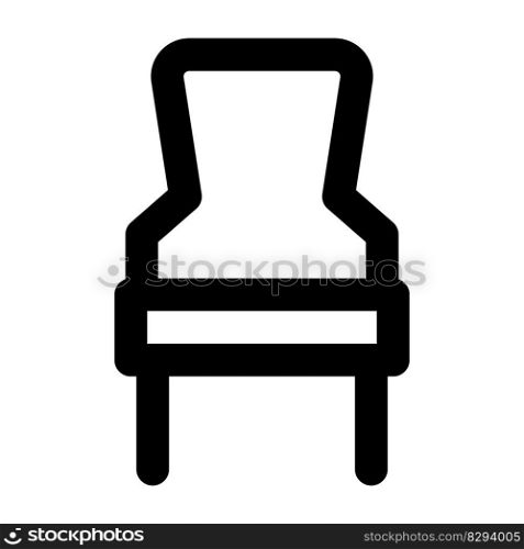 Slipper chair with high back support.