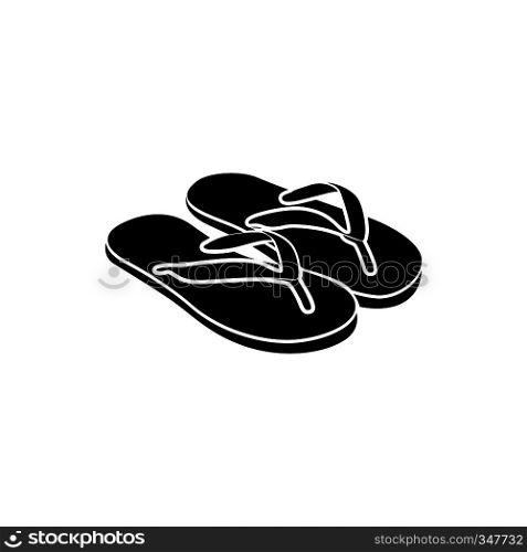 Slipper icon in simple style isolated on white background. Travel and leisure symbol. Slipper icon, simple style