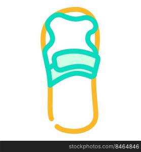 slippers for outdoor walking color icon vector. slippers for outdoor walking sign. isolated symbol illustration. slippers for outdoor walking color icon vector illustration
