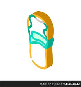 slippers for outdoor walking isometric icon vector. slippers for outdoor walking sign. isolated symbol illustration. slippers for outdoor walking isometric icon vector illustration