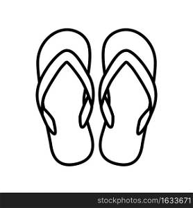 Slippers icon vector.