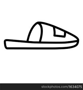 Slippers icon vector.