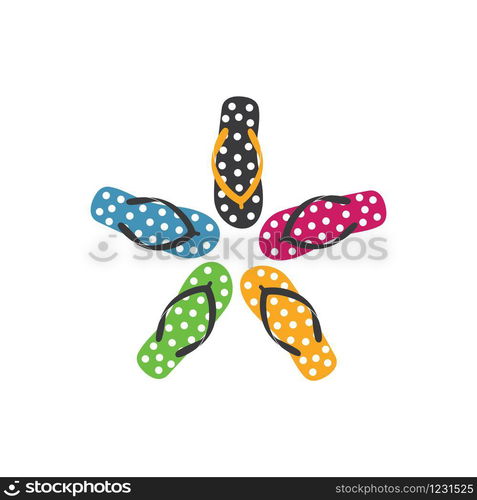 slippers vector icon illustration design template