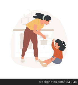 Slipping and falling isolated cartoon vector illustration. A kid slipped on the floor, lying and crying, child after falling, holding knee, slight injury, children health vector cartoon.. Slipping and falling isolated cartoon vector illustration.