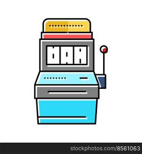 slot mashine game color icon vector. slot mashine game sign. isolated symbol illustration. slot mashine game color icon vector illustration