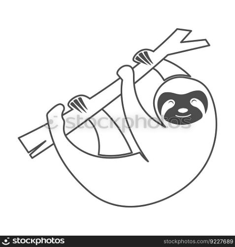 Sloth icon logo design illustration