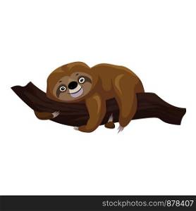 Sloth kid icon. Cartoon of sloth kid vector icon for web design isolated on white background. Sloth kid icon, cartoon style