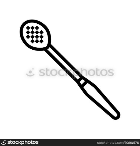 slotted spoon kitchen cookware line icon vector. slotted spoon kitchen cookware sign. isolated contour symbol black illustration. slotted spoon kitchen cookware line icon vector illustration