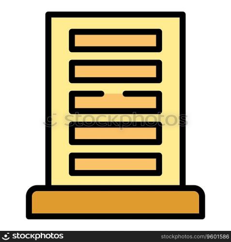 Slovakia building icon outline vector. Slovak map. Architecture culture color flat. Slovakia building icon vector flat