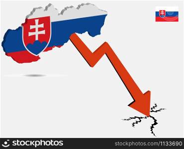 Slovakia economic crisis vector illustration Eps 10.. Slovakia economic crisis vector illustration Eps 10