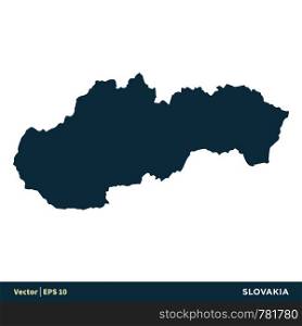 Slovakia - Europe Countries Map Vector Icon Template Illustration Design. Vector EPS 10.