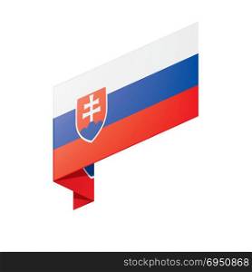 Slovakia flag, vector illustration. Slovakia flag, vector illustration on a white background