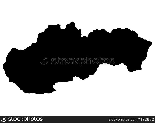 Slovakia Map Black Silhouette Vector illustration eps 10.. Slovakia Map Silhouette Vector illustration eps 10