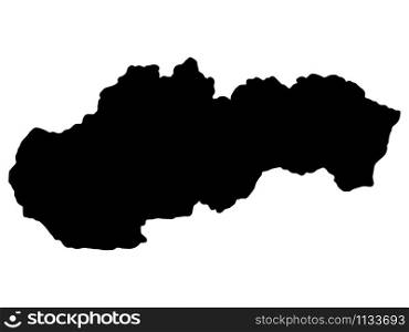 Slovakia Map Black Silhouette Vector illustration eps 10.. Slovakia Map Silhouette Vector illustration eps 10