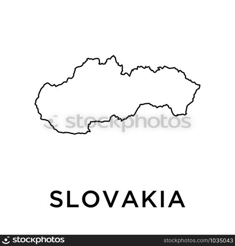 Slovakia map icon design trendy