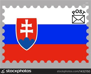Slovakia national country flag. original colors and proportion. Simply vector illustration background. Isolated symbols and object for design, education, learning, postage stamps and coloring book, marketing. From world set