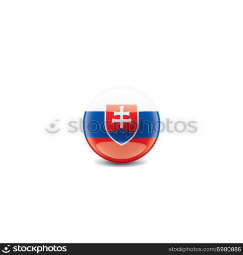 Slovakia national flag, vector illustration on a white background. Slovakia flag, vector illustration on a white background