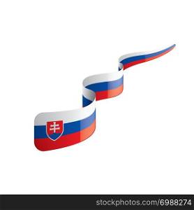 Slovakia national flag, vector illustration on a white background. Slovakia flag, vector illustration on a white background