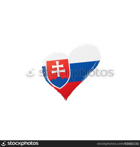 Slovakia national flag, vector illustration on a white background. Slovakia flag, vector illustration on a white background