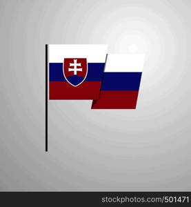 Slovakia waving Flag design vector