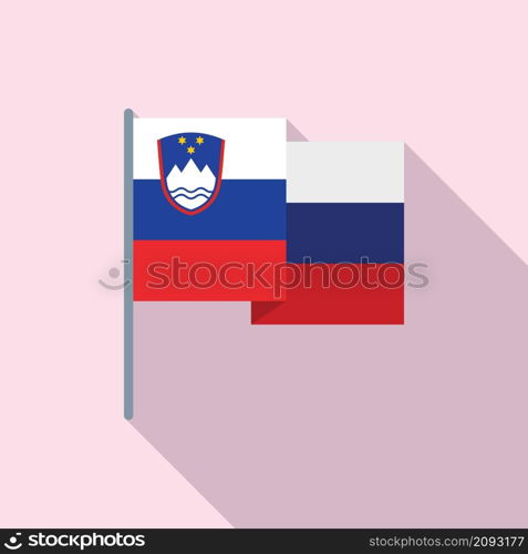 Slovenia flag icon flat vector. Europe slovenia flag. Welcome artwork. Slovenia flag icon flat vector. Europe slovenia flag