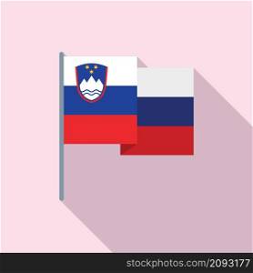 Slovenia flag icon flat vector. Europe slovenia flag. Welcome artwork. Slovenia flag icon flat vector. Europe slovenia flag
