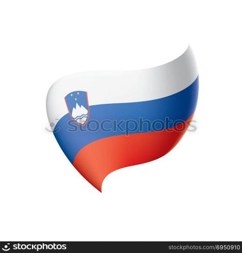 Slovenia flag, vector illustration. Slovenia flag, vector illustration on a white background