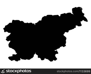 Slovenia Map Black Silhouette Vector illustration eps 10.. Slovenia Map Black Silhouette Vector illustration eps 10