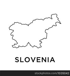 Slovenia map icon design trendy