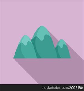 Slovenia mountain icon flat vector. Travel poster. Landscape mountain. Slovenia mountain icon flat vector. Travel poster