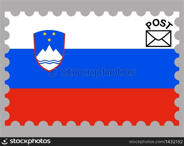 Slovenia national country flag. original colors and proportion. Simply vector illustration background. Isolated symbols and object for design, education, learning, postage stamps and coloring book, marketing. From world set