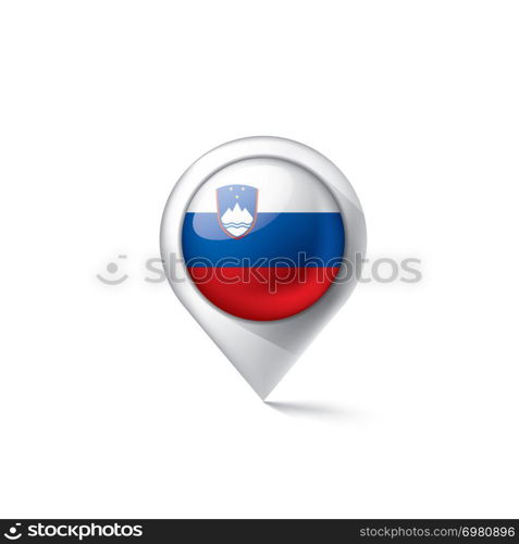 Slovenia national flag, vector illustration on a white background. Slovenia flag, vector illustration on a white background