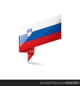 Slovenia national flag, vector illustration on a white background. Slovenia flag, vector illustration on a white background