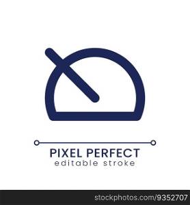 Slow down pixel perfect linear ui icon. Change footage speed. Video editing online. Post-production. GUI, UX design. Outline isolated user interface element for app and web. Editable stroke. Slow down pixel perfect linear ui icon