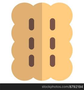 Smakager biscuit line vector illustration