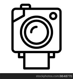 Small action camera icon outline vector. Photo equipment. Art session. Small action camera icon outline vector. Photo equipment