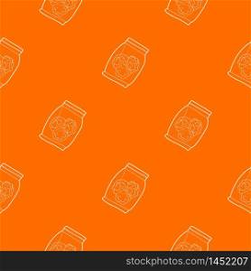 Small bag with buds of medical marijuana pattern vector orange for any web design best. Small bag with buds of medical marijuana pattern vector orange