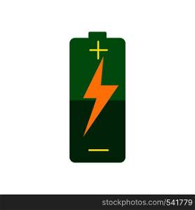 small battery with medium charge icon vector isolated on white background. small battery with medium charge icon vector isolated