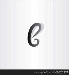 small black logo icon letter b vector