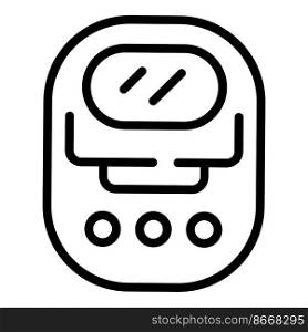 Small bread machine icon outline vector. Cooking control. Food maker. Small bread machine icon outline vector. Cooking control