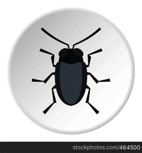 Small bug icon in flat circle isolated vector illustration for web. Small bug icon circle