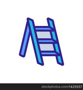 small building ladder icon vector. small building ladder sign. color symbol illustration. small building ladder icon vector outline illustration