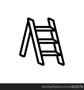 small building ladder icon vector. small building ladder sign. isolated contour symbol illustration. small building ladder icon vector outline illustration
