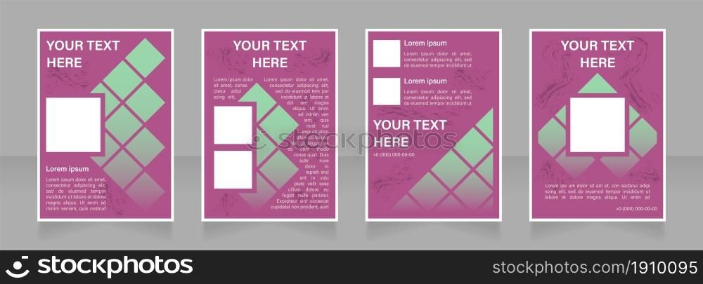 Small business advertising blank brochure layout design. Brand awareness. Vertical poster template set with empty copy space for text. Premade corporate reports collection. Editable flyer paper pages. Small business advertising blank brochure layout design