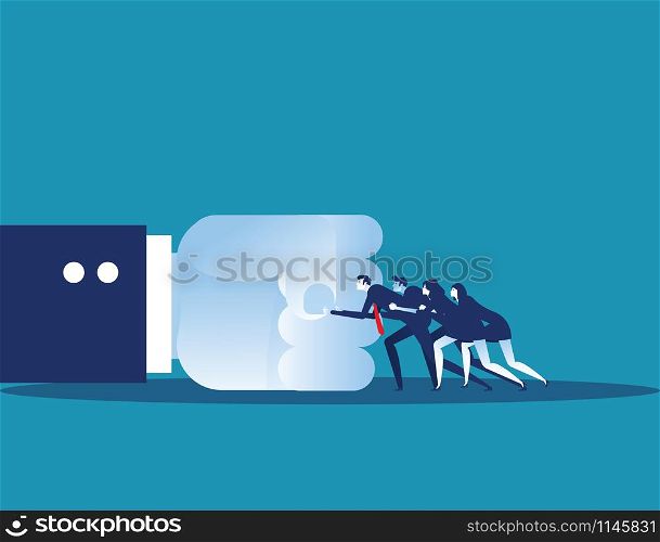 Small business challenge Big business. Concept business vector illustration.
