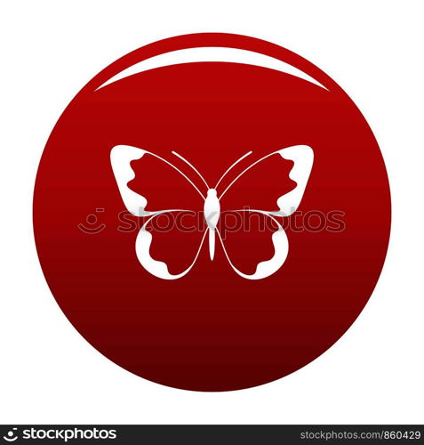 Small butterfly icon. Simple illustration of small butterfly vector icon for any design red. Small butterfly icon vector red